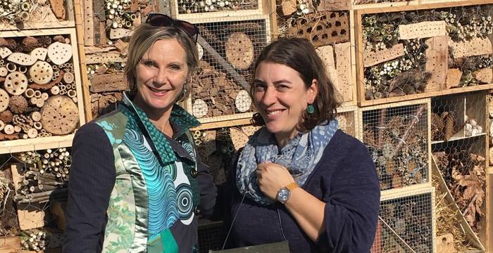 Maya Graf mit Meret Franke am Naturschutztag in Liestal