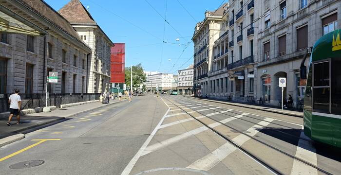 Sicht vom Bahnhof SBB