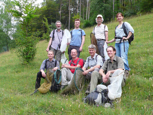 Die Arbeitsgruppe Tagfalterschutz Baselland auf der Jahresexkursion 2014 auf der Dittinger Weide